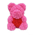 Rosen-Teddy Rosa mit rotem Herz